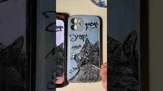 Замарался чехол и я нарисовала на нем кота🐱Подпишись @ekaterina_bukharina 🖤#art #росписьназаказ
