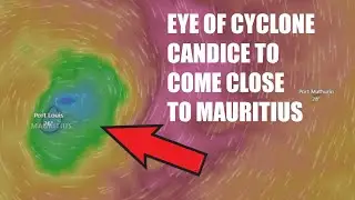 Eye of Cyclone Candice to Come Close to Landfall on Mauritius