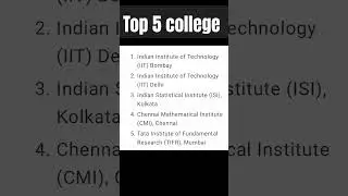 Here are top 5 colleges in India renowned for their Msc mathematics programs#shorts