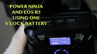 Powering Atomos Ninja V and EOS R5 at the same time from a V lock battery