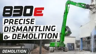 Selective dismantling in confined spaces - SENNEBOGEN 830 Demolition