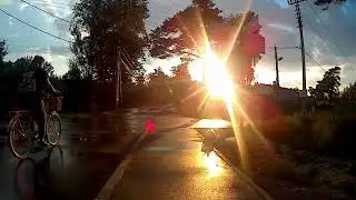 Футаж для видеомонтажа (Грибной дождь на закате)[Footage for video editing(Mushroom rain at sunset)]