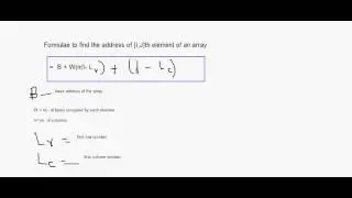 CBSE - XII - Computer Science - Arrays/ Row Major Implementation - 1