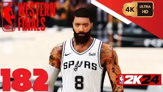 NBA 2K24 {My Career} [PC] (4K) EP182 {Playoffs: Western Conference Finals} Game 1 =Jazz @ Spurs=
