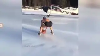 По льду на пиле