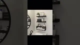 Shelves with Extra Cube Shelf, Shelves for Wall Decor with Gold Metal Rail, Wall Shelves