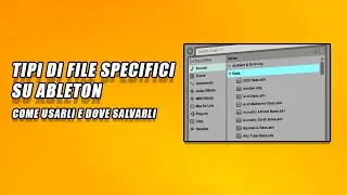 Tipi di File Specifici su Ableton - Come Usarli e Dove Salvarli  (adg, adv, als ecc...) 