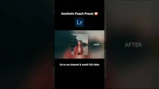 Aesthetic Peach Preset - Peach Filters | Peach Color Preset | Lightroom Free DNG #shorts