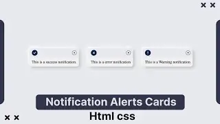 Notification Alerts cards html css | amanselfcoder