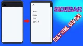 Pure CSS MOBILE Sidebar Menu PROGRAM | USING HTML AND CSS
