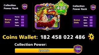 8 Ball Pool - Collection Power Rank 100  - Upgrading Promo Cues - 182 Billion Coins Wallet 😱