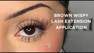 Brown Lash Extension Application