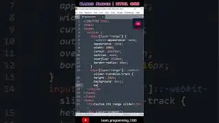 Range Slider | HTML CSS | #shorts #html #css #javascript