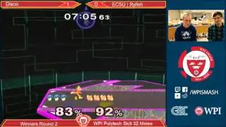 WPI PTS 32 - Disco (Marth) vs Ryfish (Fox) - Melee - WR2