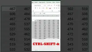 Apply Border Shortcut in Excel 