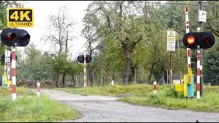 Railroad Crossing FREIGHT Trains #1 | COMPILATION 4K