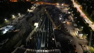 Łódź budowa tunelu średnicowego al. Włókniarzy #drone #kochamlodz poland  lodz  26 października 2024