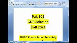 Pak 301 GDB 1 Solution Fall 2021