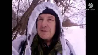 Тропление лисы, встреча с следом волка, нора лиски.