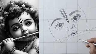 Krishna Drawing - Real Time for Members