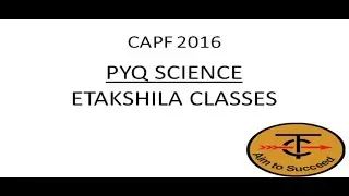 CAPF  2016 PYQ SCIENCE
