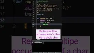 python replace multiple occurrences of character 