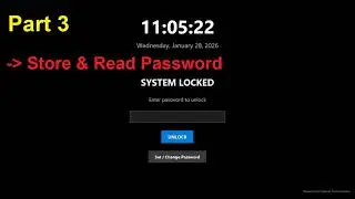 Part 3 | Computer Screen Lock Application in Java Swing | Read & Store Password