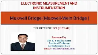 Maxwell Inductance Bridge for Measurement of Inductance - Electronic Instrumentation and Measurement