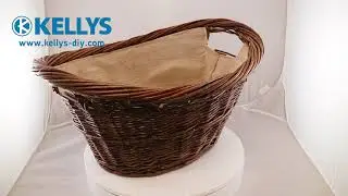 De Vielle Oval Willow Basket With Jute Liner