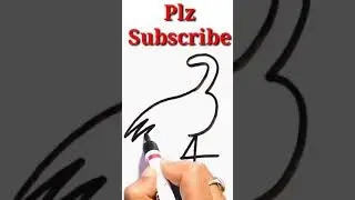 Stork Drawing Easy 
