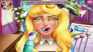 NEW мультик для девочек—Принцесса Аврора лечит зубы—Игры для детей/Aurora Real Dentist