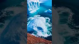 Witness the Astonishing Roll of Nature's Giants in the Ocean #icebergroll #icebreaking