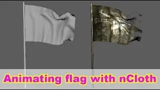 Animating flag with nCloth (2/2) Maya 2020