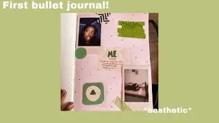 My First Bullet Journal!// cover decoration + introduction page
