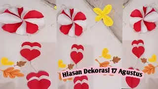 Cara membuat Hiasan Dekorasi 17 Agustus yang unik dari kertas origami~dewidini craft