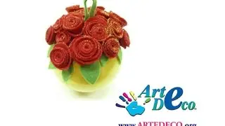 ARTE DECO: Tutorial Sfera in Plexiglass con Rose in Feltro - Plastic ball with Rose Felt