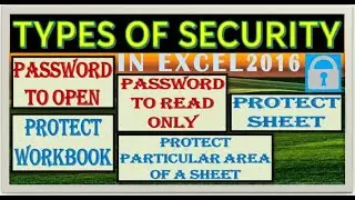 Password protected / security in EXCEL-2016