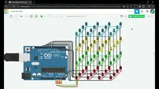 Arduino 4x4x4 LED Cube | Tinkercad Simulation