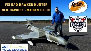 Hawker Hunter! Fei Bao 1/4.7 Scale - Neil Garnett - Maiden Flight - FCB Aviation Team Day