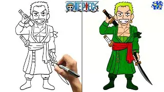 Zoro Full Body Drawing || How to Draw Zoro Full Body from One Piece || Step by Step