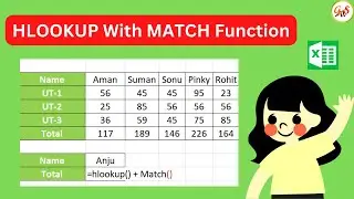 How to Use HLOOKUP With MATCH Function in Excel | HLOOKUP + MATCH Function |