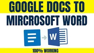 GOOGLE DOCS TO WORD: How to Save as google docs to Microsoft Word - Google Docs Tutorial 2021