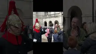 Kings Life Guards Screams at Tourist Blocking Path,  #royalkingsguards #king #london  #horse