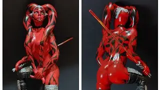Darth Talon, como pintar con acrílicos. #tallado #sculture #woodcarving