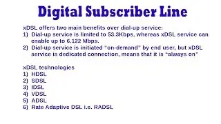 Digital Subscriber Line - Brief Introduction