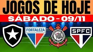 JOGOS DE HOJE | BRASILEIRÃO 2024 I SÁBADO 09/11/2024 | JOGOS DE HOJE