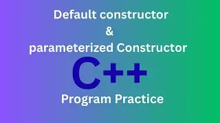 what is default and parameterized constructor in c++ with real world code examples in code block
