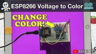 ESP8266 Analog Voltages for Controlling Webpage RGB Colors | ADS1115 ADC, Websockets, Arduino