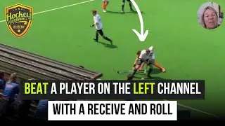 Beat A Player on The Left Channel With A Receive & Roll in Field Hockey | Hockey Performance Academy
