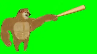 Cheems Bonk Green Screen 2k/FHD || Bonking Cheems Green Screen